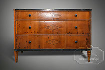 komoda biedermeier przed renowacją.